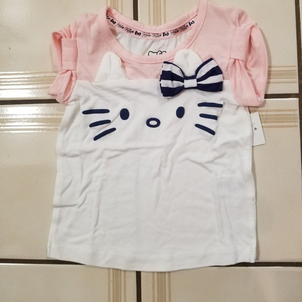 Hello Kitty 3d bow and ears tee shirt new